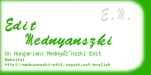 edit mednyanszki business card